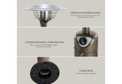 10,000 BTU Bronze Tabletop Patio Heater