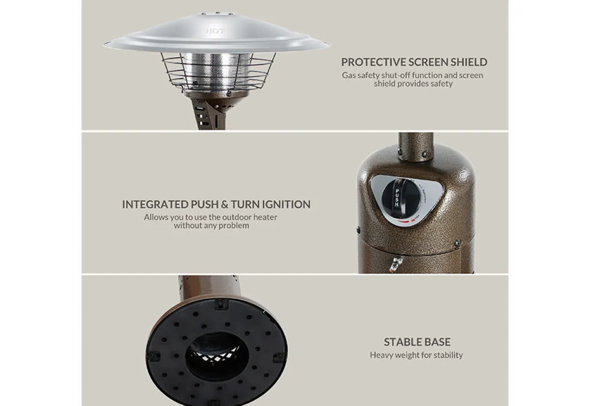 10,000 BTU Bronze Tabletop Patio Heater