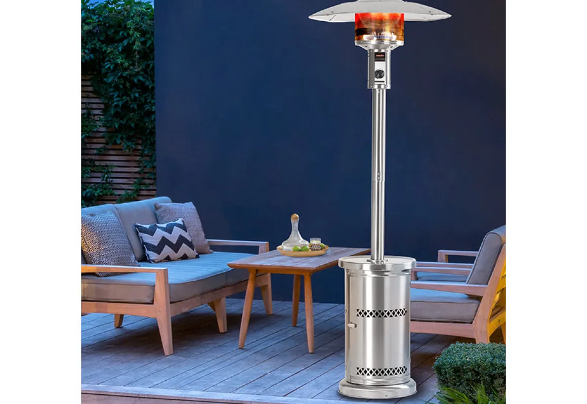 48,000 BTU Stainless Steel Floorstanding Patio Heater
