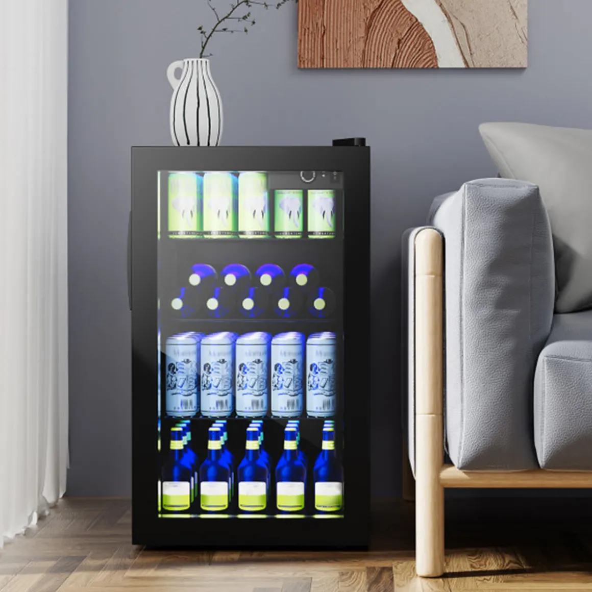 120 Can Beverage Refrigerator with Glass Door