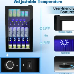 120 Can Beverage Refrigerator with Glass Door
