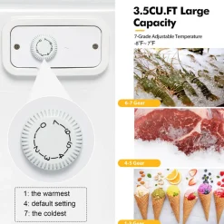 3 Cu. Ft. Manual Defrost Upright Freezer