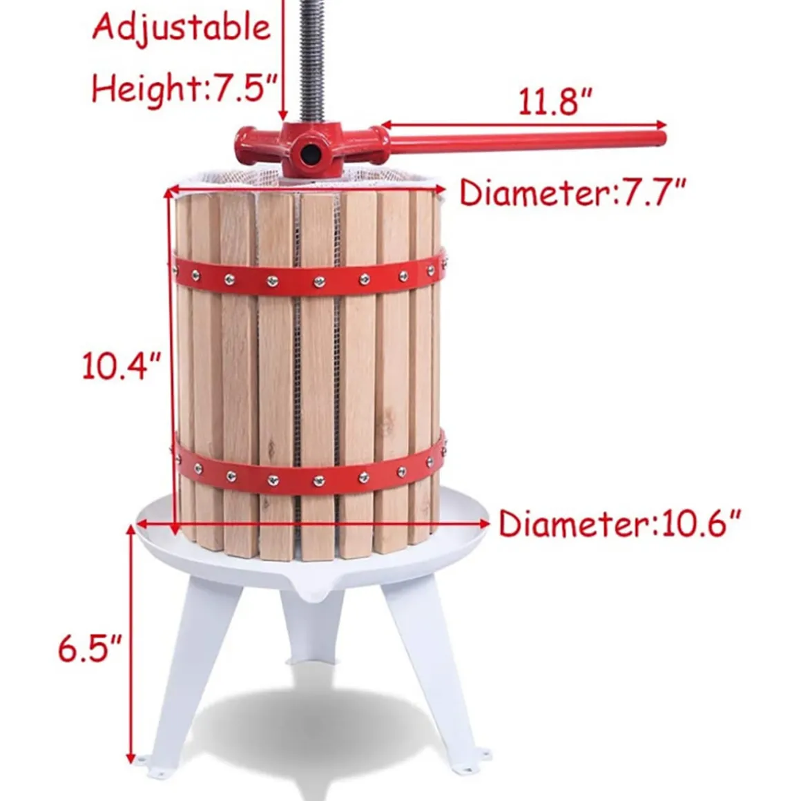 1.6 Gallon Fruit, Cider and Wine Press