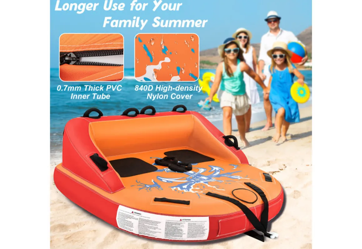 2 Person Water Sport Inflatable Towable Tubes for Boating
