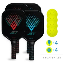 4 Player Aluminum Paddle Pickleball Set