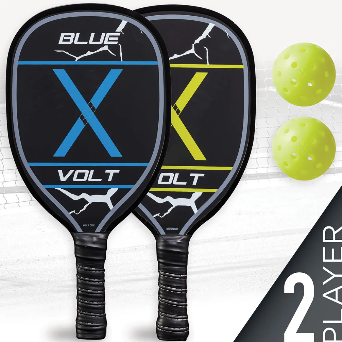 2 Player Wooden Pickleball Paddle Set
