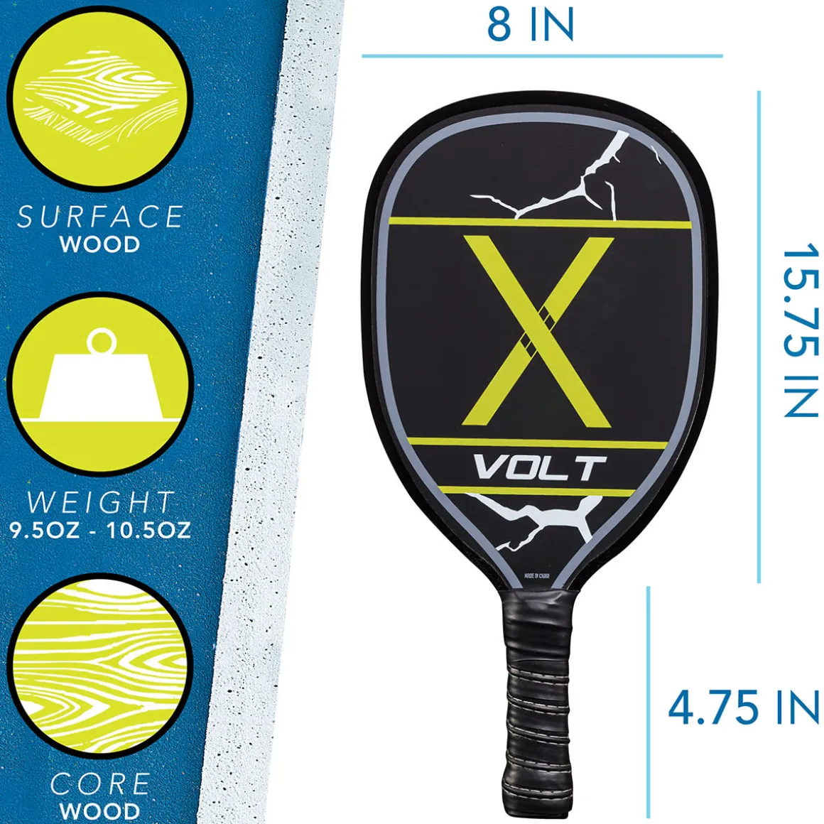 2 Player Wooden Pickleball Paddle Set