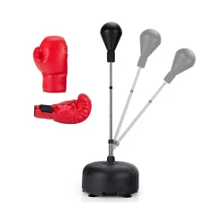 Adjustable Freestanding Punching Bag with Boxing Gloves