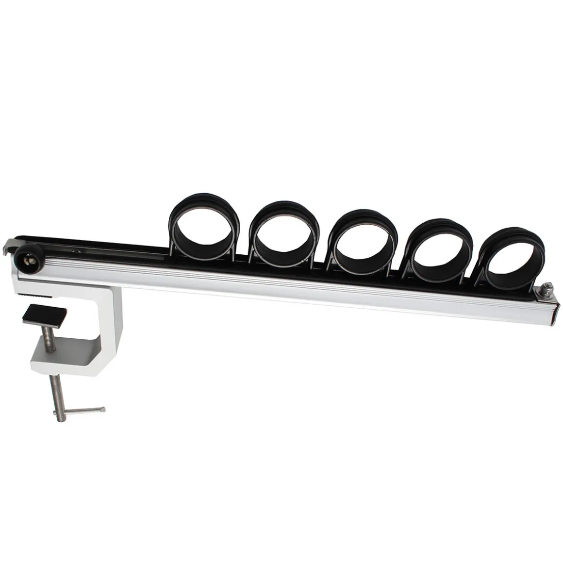 Aluminum Clamp-On Fly Fishing Rod Holder for Truck with 5 Rod Storage