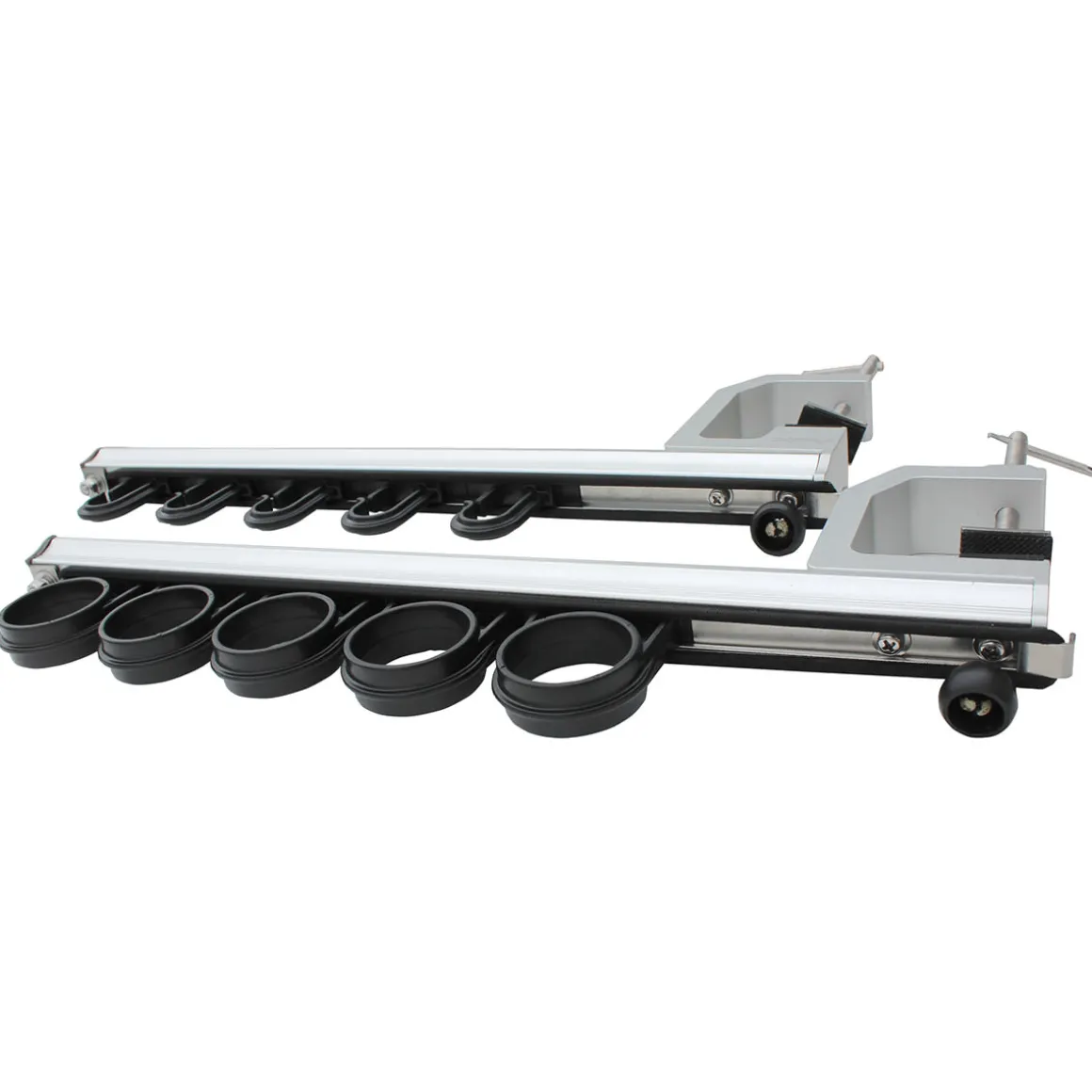 Aluminum Clamp-On Fly Fishing Rod Holder for Truck with 5 Rod Storage