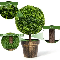 Artificial Ball Trees with Natural Look (Set of 2)