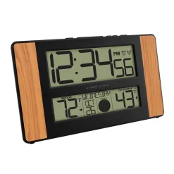 Atomic Digital Wall Clock with Temperature and Moon Phase