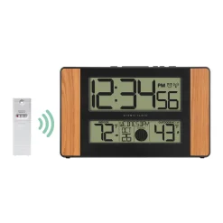 Atomic Digital Wall Clock with Temperature and Moon Phase