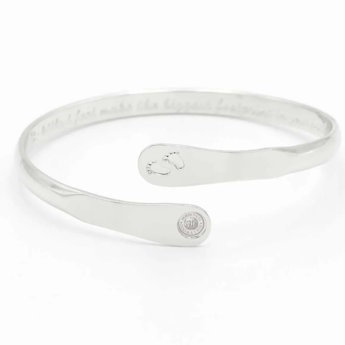 Baby Footprint Engraved Bracelet