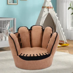 Baseball Glove Shaped Kids Upholstered Sofa