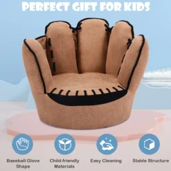 Baseball Glove Shaped Kids Upholstered Sofa