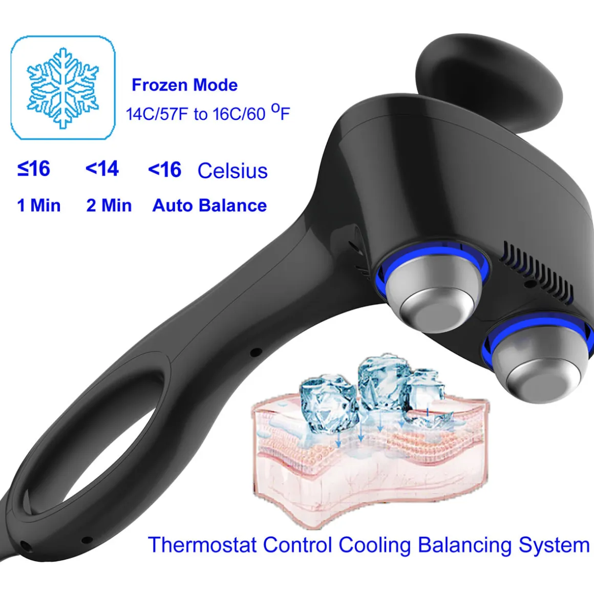 Bionic-Point Heat and Cold Percussion Massager