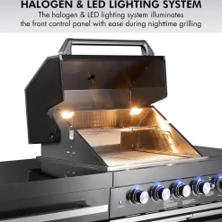 Black Stainless Steel Outdoor Grill Island