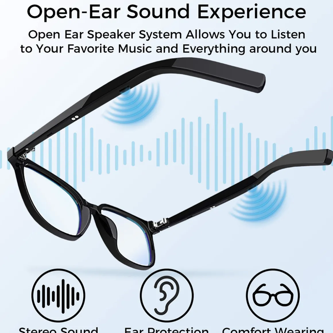 Bluetooth Smart Glasses with Detachable Lenses