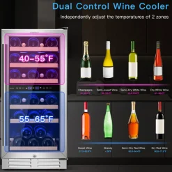 30-Bottle Dual Zone Freestanding Wine Cooler