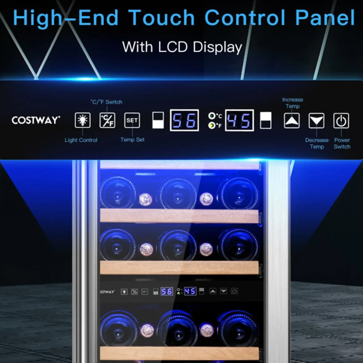 30-Bottle Dual Zone Freestanding Wine Cooler