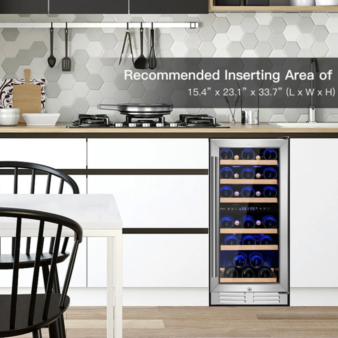 30-Bottle Dual Zone Freestanding Wine Cooler