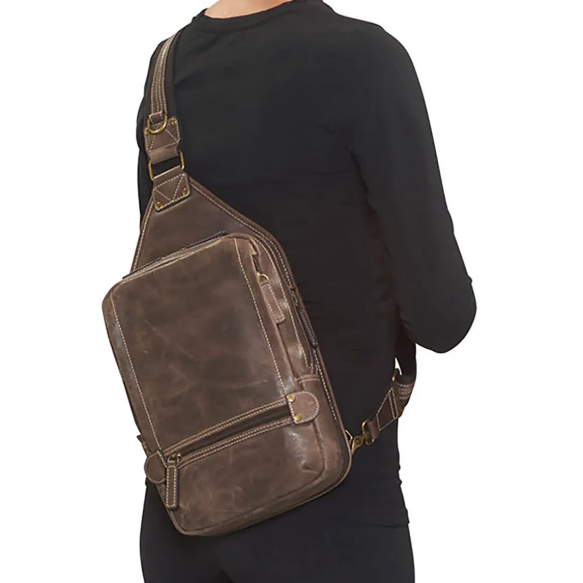 Buffalo Leather Sling Bag