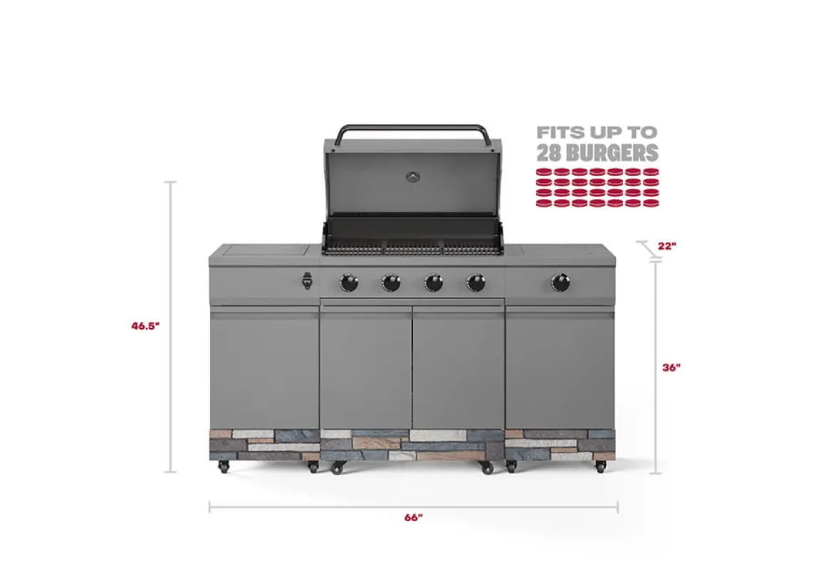 5-Burner Fresno Island Outdoor Grill