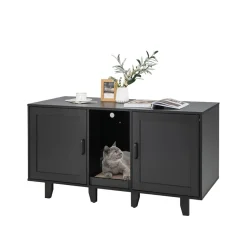 Cat Litter Box Enclosure with Scratching Board