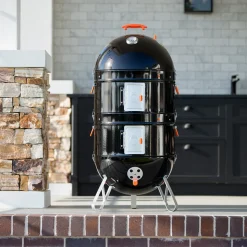 Charcoal BBQ Smoker with Built-In Thermometer