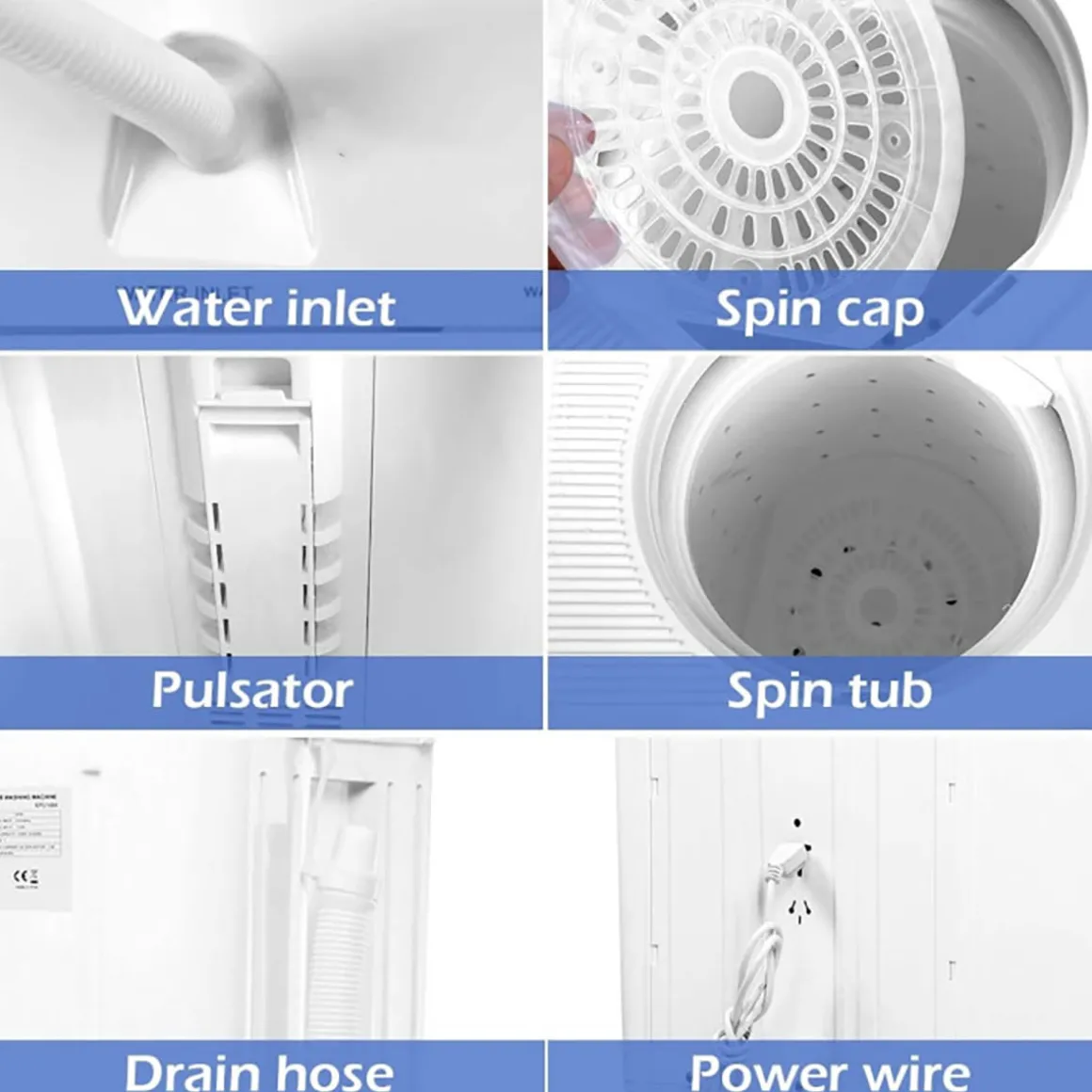 Compact Twin Tub Washing Machine Spin Dryer