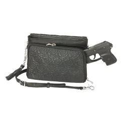 Concealed Carry Embroidered Clutch Crossbody