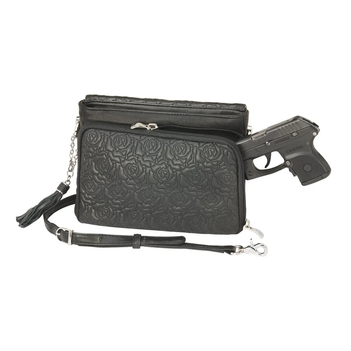 Concealed Carry Embroidered Clutch Crossbody