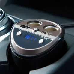 Cupholder Power Station and Bluetooth Transmitter