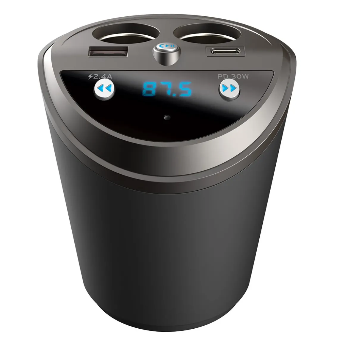 Cupholder Power Station and Bluetooth Transmitter