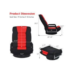 360-Degree Swivel Gaming Floor Chair