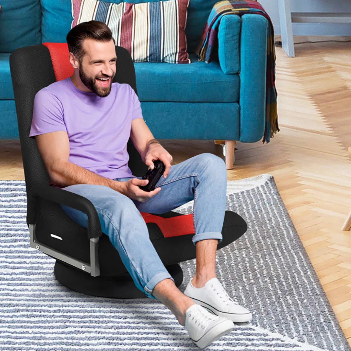 360-Degree Swivel Gaming Floor Chair