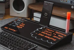 Desktop Glass Whiteboard and Organizer