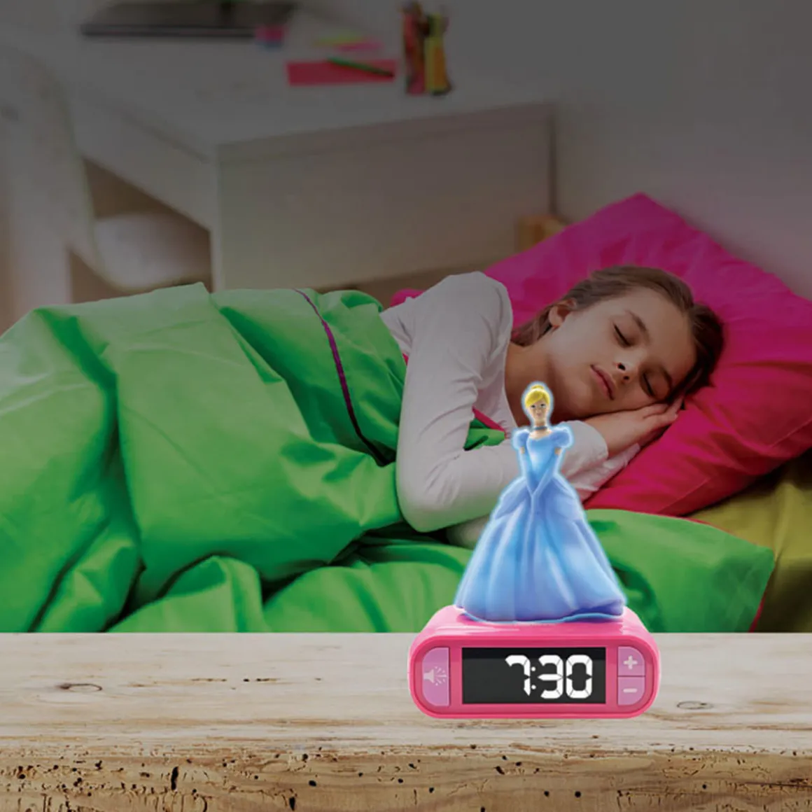 Disney Cinderella Digital Alarm Clock with Nightlight