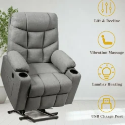 Electric Power Lift Heated Massage Chair Recliner