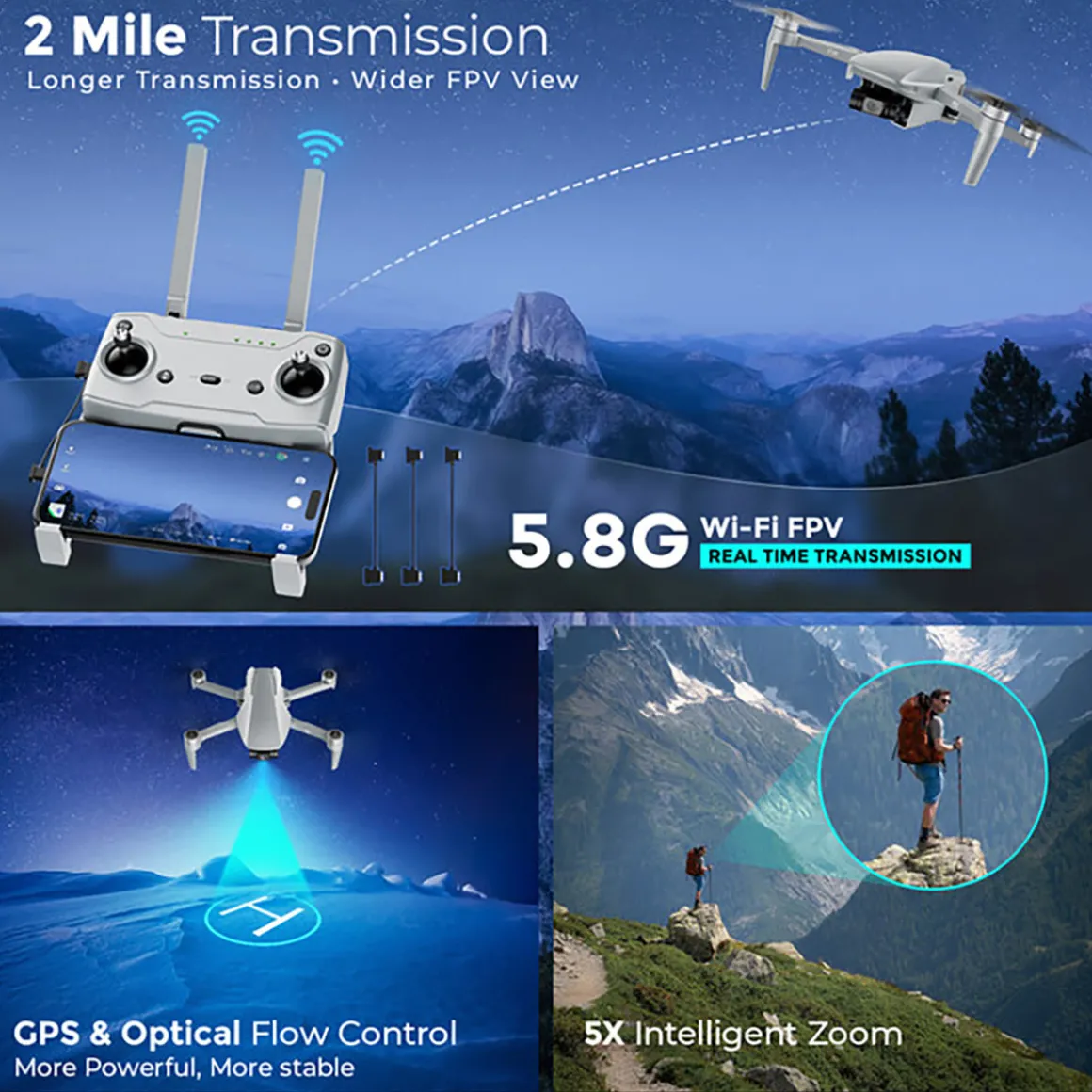 First-Person View 4K UHD Camera Drone