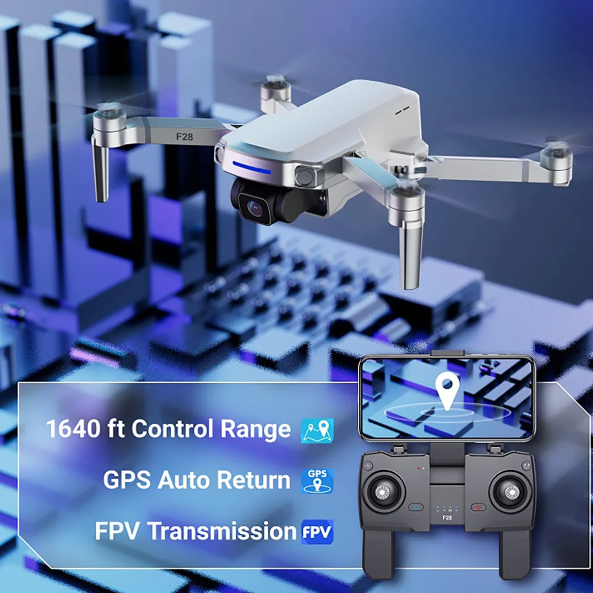 Foldable Drone with 2K FHD Camera