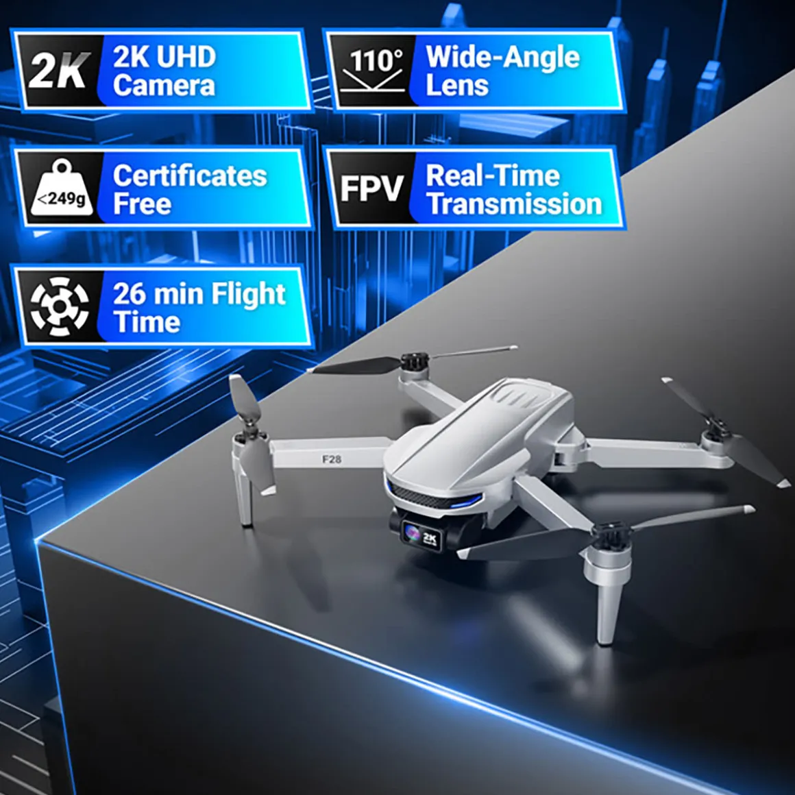 Foldable Drone with 2K FHD Camera