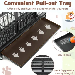 Foldable Heavy-Duty Metal Dog Cage