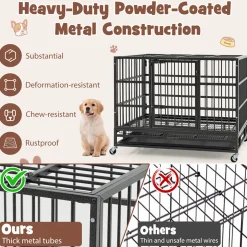 Foldable Heavy-Duty Metal Dog Cage