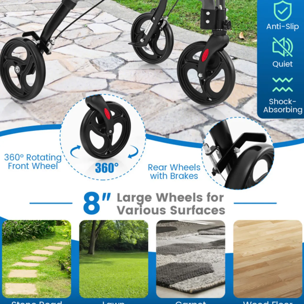 Foldable Rollator Walker