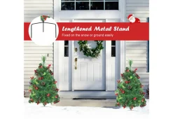 2-Ft. Cordless Pre-Lit Walkway Trees (Set of 2)