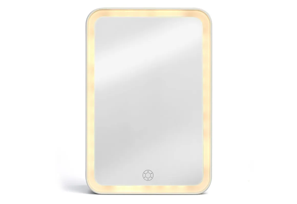 Full-Face LED Travel Mirror