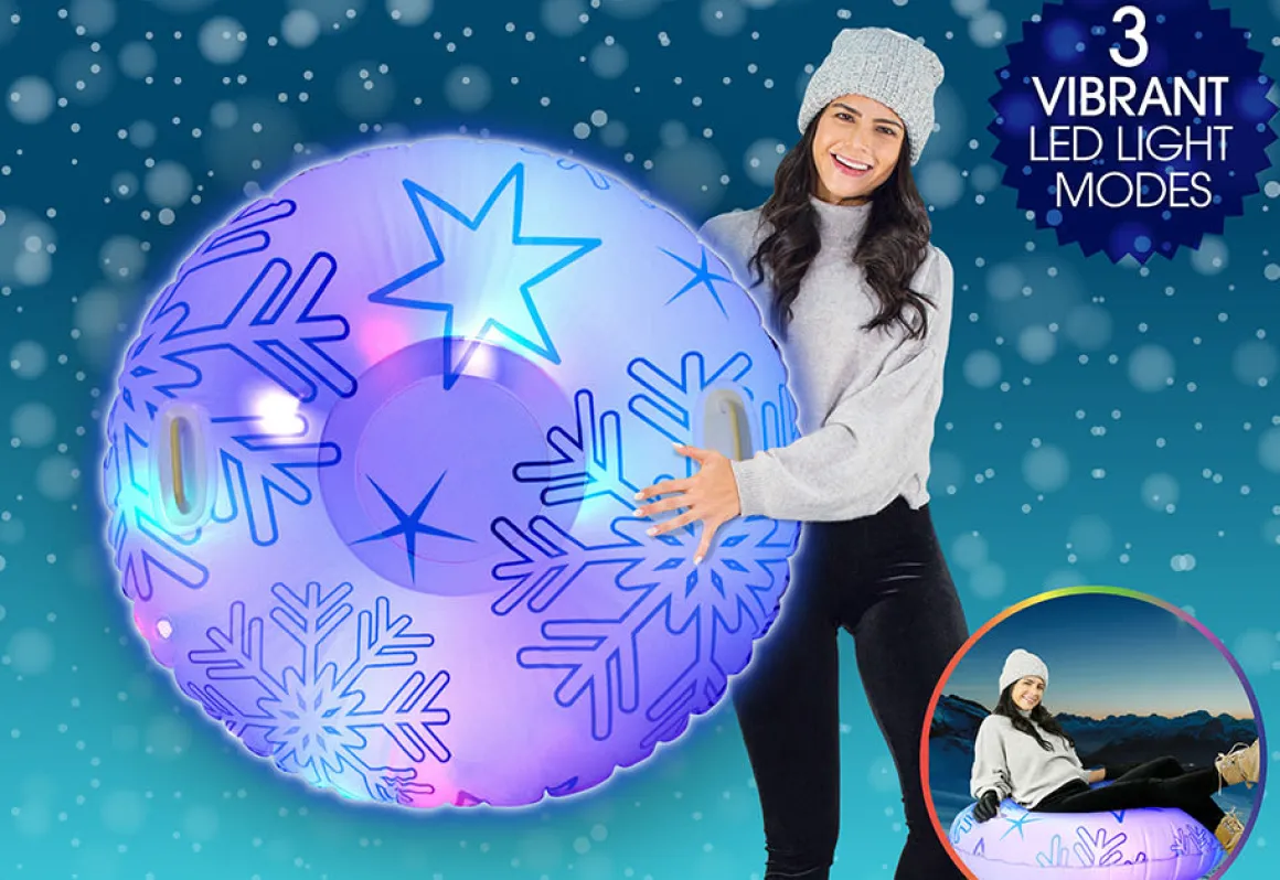 Illuminated LED Snowflake Snow Tube