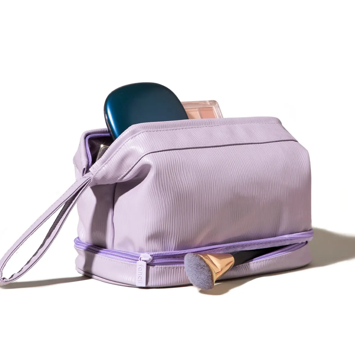 2-in-1 Cosmetic Case with Makeup Brush Compartment